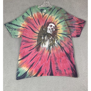 Zion Rootswear Size XL Bob Marley Red Yellow Green Tie Dye Tee Shirt